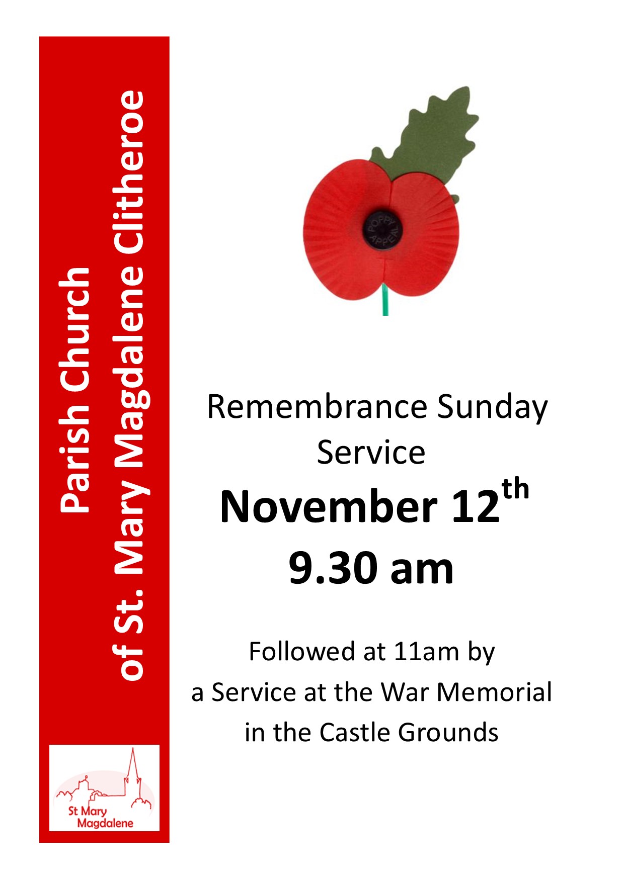 Remembrance Sunday 2023 St Marys Clitheroe